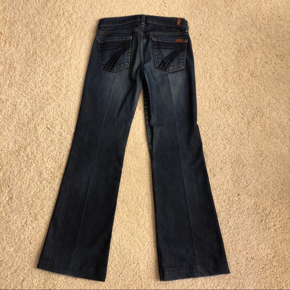 7 for All Mankind Dojo Flare Blue Jeans size 26 - Picture 8 of 9